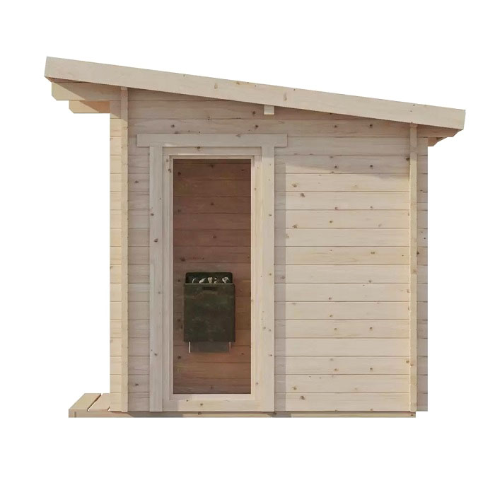 Външна сглобяема сауна за 4 6 души cube panorama | eu