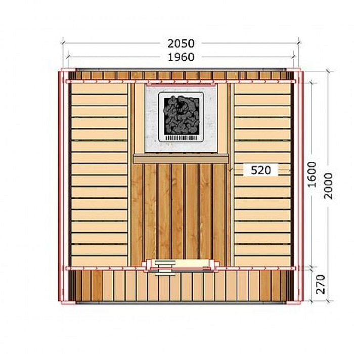Външна сглобяема сауна за 4 6 души icon 200s | eu