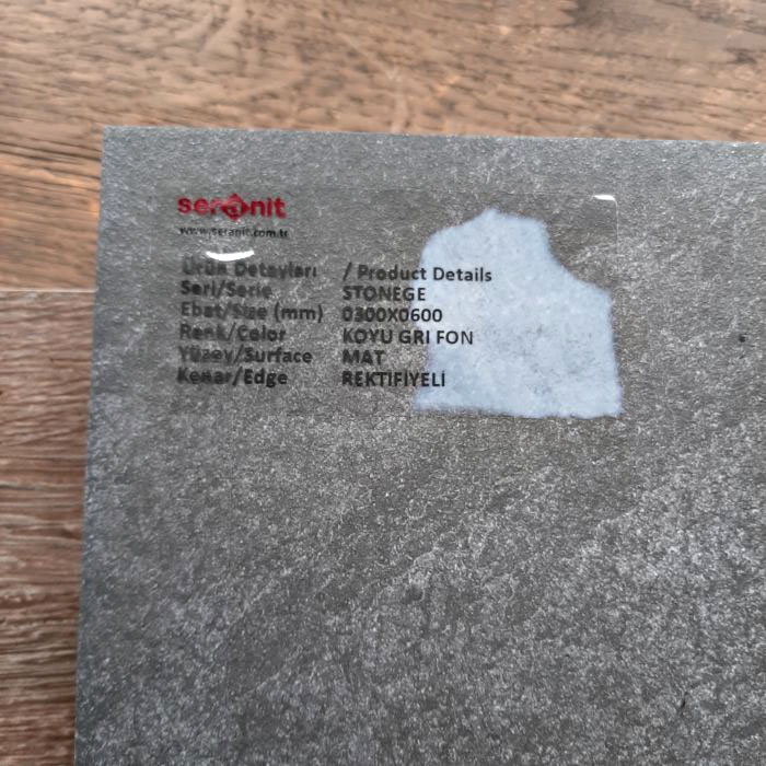Гранитогрес 300x600 stone age dark gray | seranit